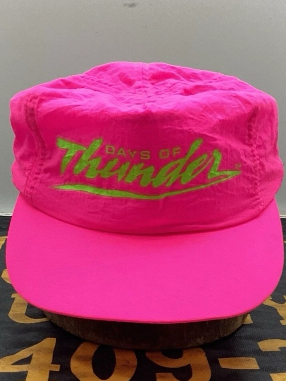 ❤️RARE❤️ DAYS of THUNDER NEON PINK TRUCKER HAT CAP 1990' Promo Paramount NASCAR